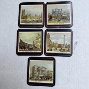 Set 5 Traditional Coasters Pimpernel Scenes of 19th century London Made England